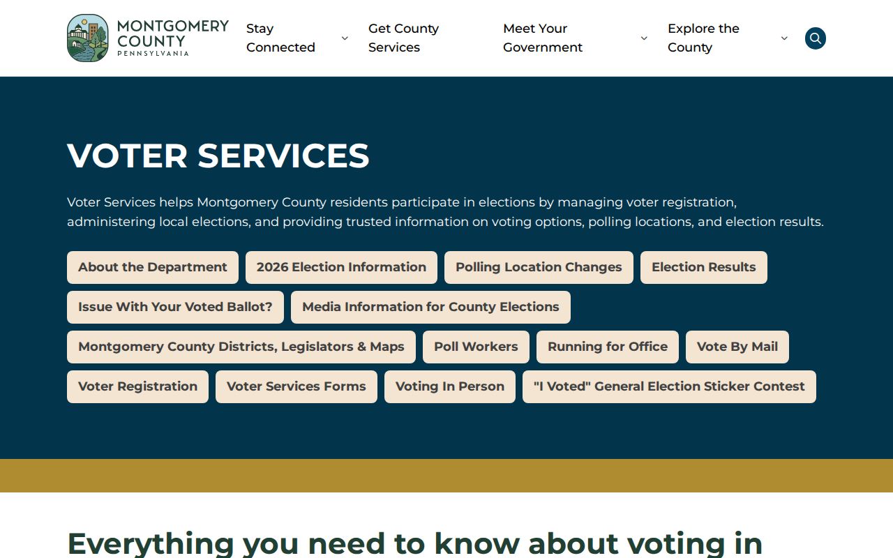 Montgomery County neighbors voter services for lawful street-list requests