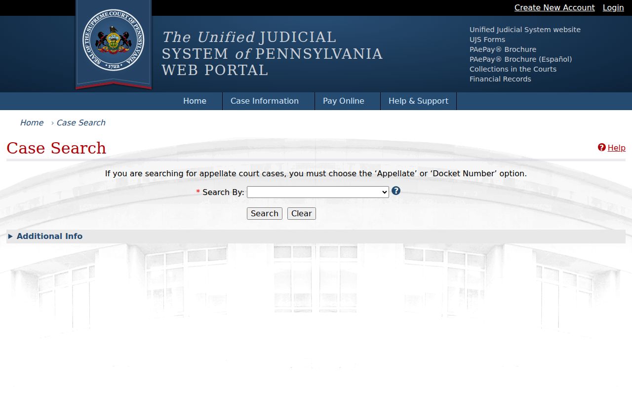 Montgomery County resident lookup using Pennsylvania UJS Case Search